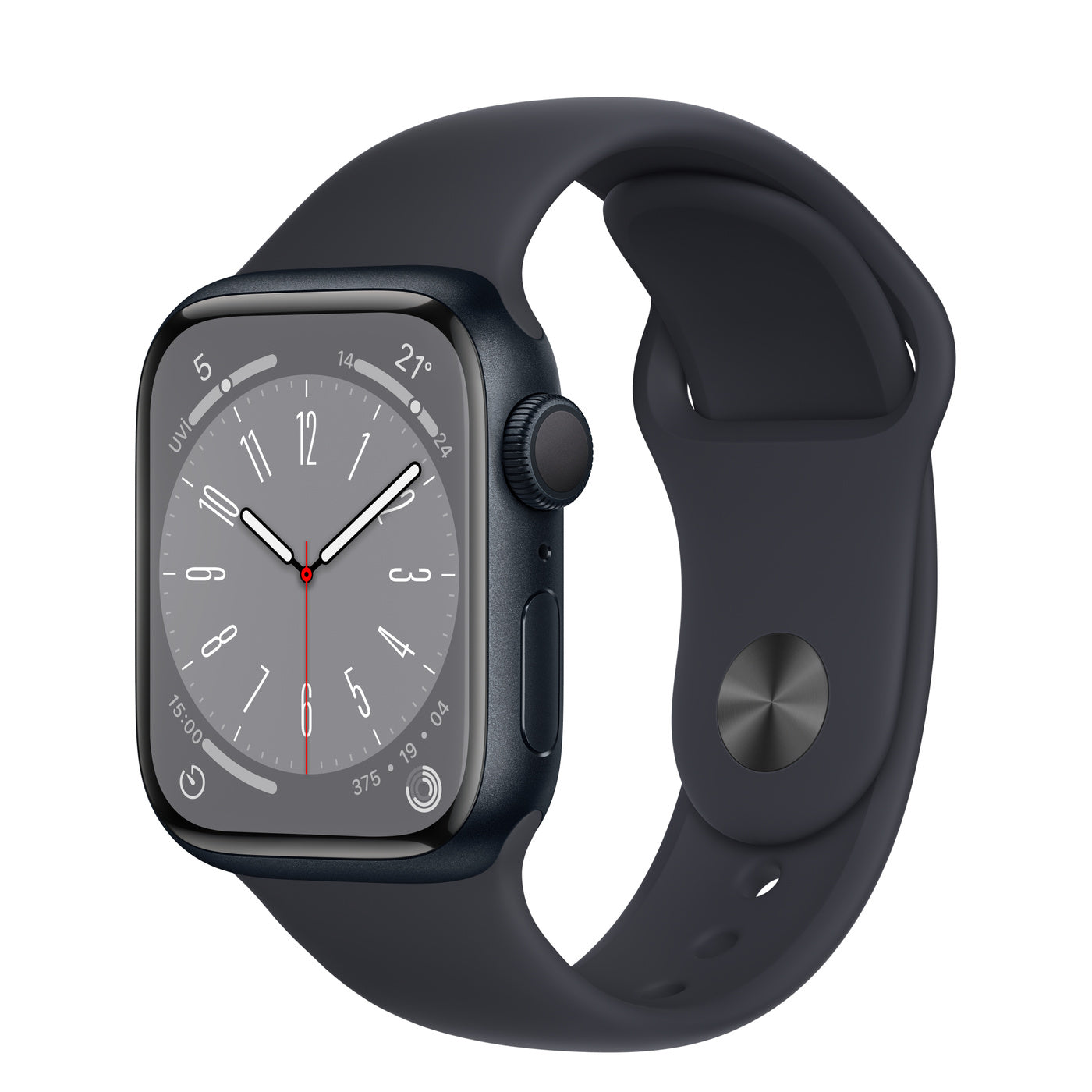 Apple Watch Series 8 Gece Yarısı Alüminyum Kasa ve Spor Kordon