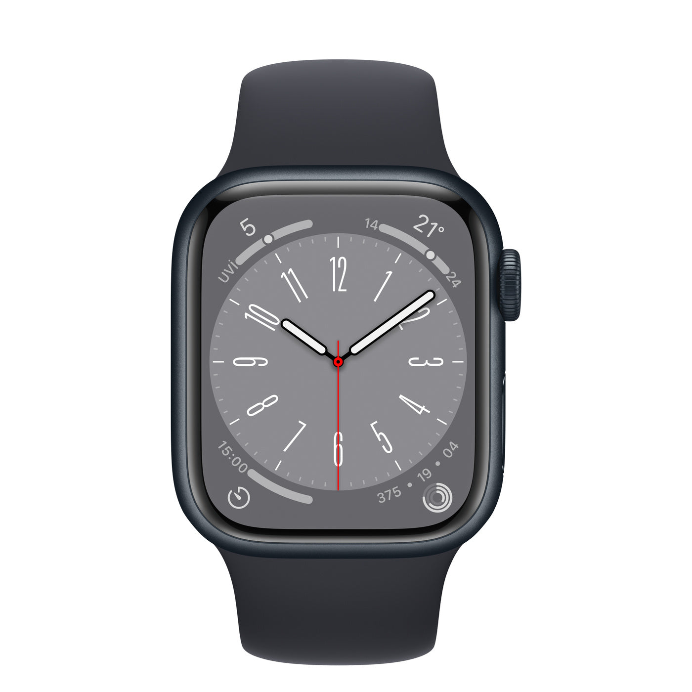 Apple Watch Series 8 Gece Yarısı Alüminyum Kasa ve Spor Kordon