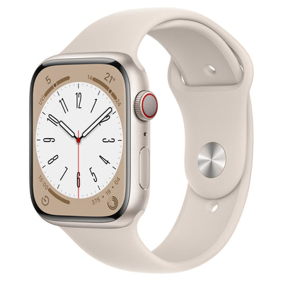 Apple Watch Series 8 Yıldız Işığı Alüminyum Kasa ve Spor Kordon