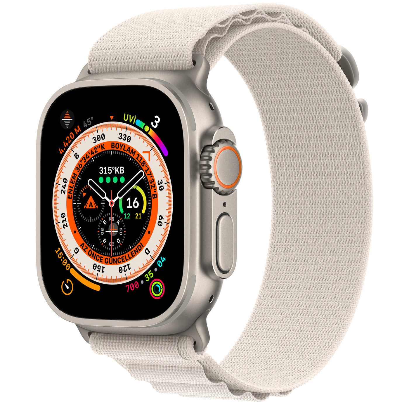 Apple Watch Ultra Titanyum Kasa ve Alpine Loop