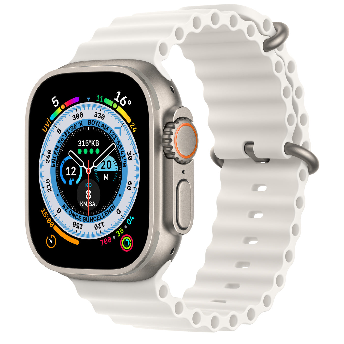 Apple Watch Ultra Titanyum Kasa ve Ocean Kordon
