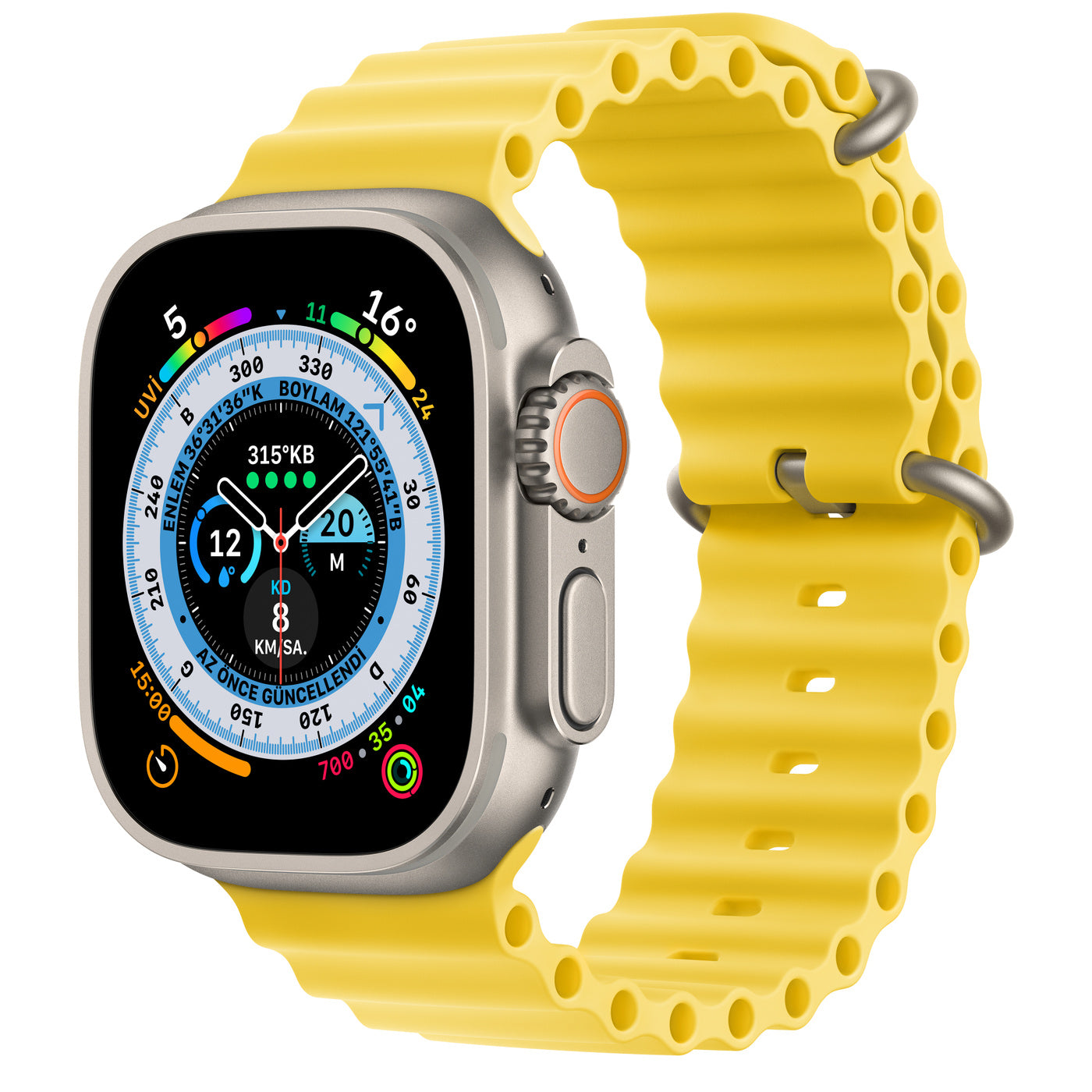 Apple Watch Ultra Titanyum Kasa ve Ocean Kordon